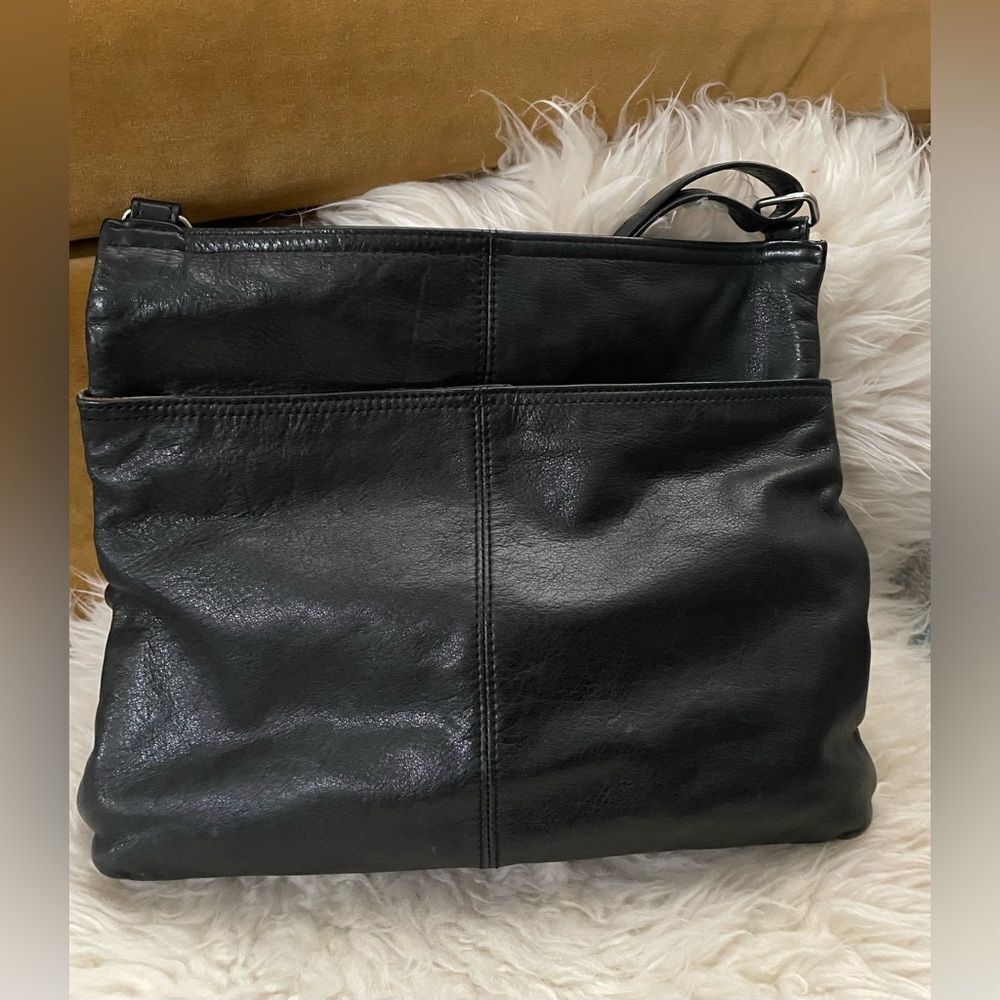 Margot Lorna Genuine Leather Crossbody Bag In Black - Picture 3 of 8